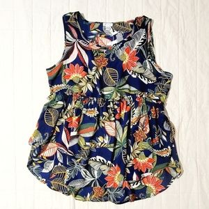 Spense Floral Print Sleeveless Blouse